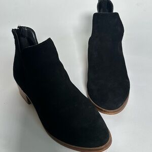 Steve Madden Black Suede Ankle Booties